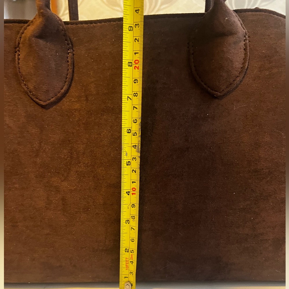 NWOT Matching Brown Suede Women’s Handbag Set - Two-Piece Shoulder & Tote - Picture 12 of 15